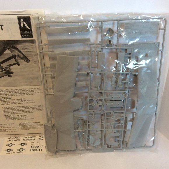 Vintage Hobby Craft V-22 Osprey Assault Aircraft Model Kit HC137 1:72 Scale - Picture 9 of 9